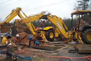 Davidson Water pipeline installation in Davidson County