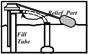 Diagram of a combined ball cock fill valve, anti-siphon backflow preventer, and thermal expansion relief valve assembly
