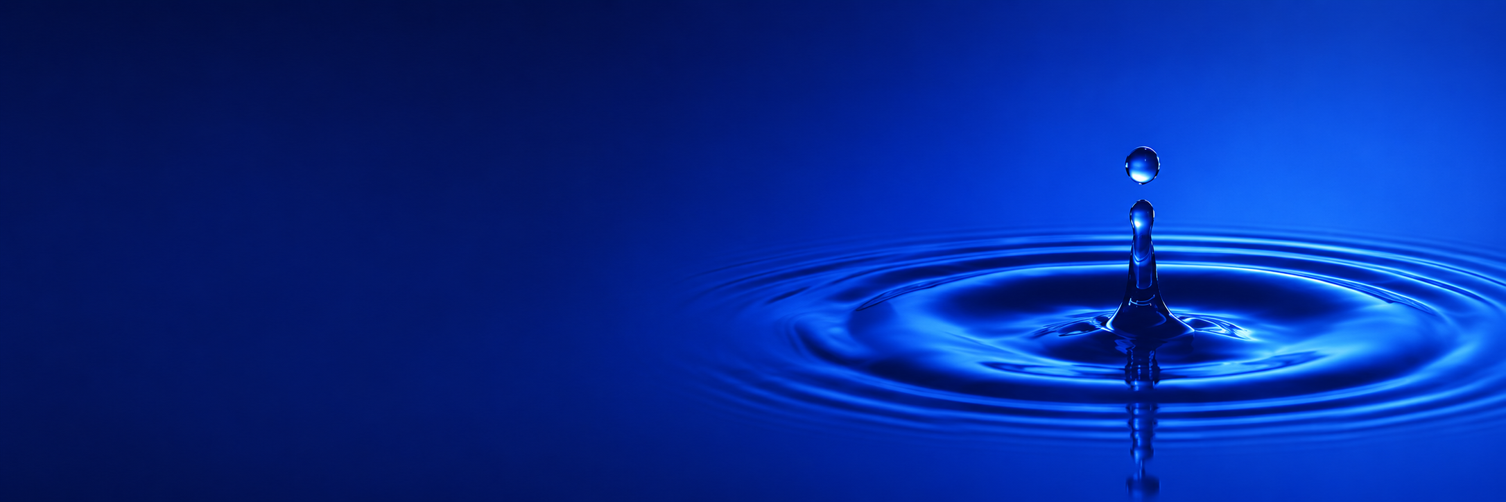 Water droplet creating ripples